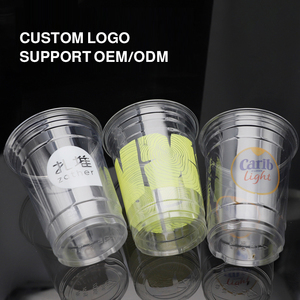 Cundao <strong>Wholesale</strong> Clear 16oz PET Transparent Disposable Cold Beverage <strong>Plastic</strong> Coffee <strong>Cups</strong> with <strong>Lids</strong> and Straws