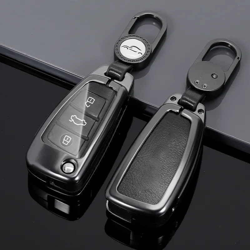 Car Remote Key Cover Holder Leather Case Accessories Keychain Shell Bag for Audi Q3 Q2L QAI S3 R8 A3 Q7 A6L A6 Car Case