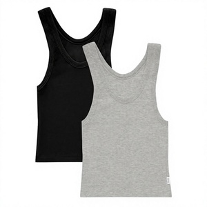 SHENZHU Femme 2025 Printemps Nouvelle Mode Gilet Court Tricoté Uni 100% Coton Vintage Sans Manches Chic - Product Image 3