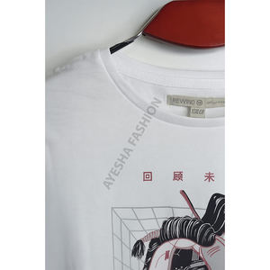 เสื้อยืดลำลองแฟชั่นฤดูร้อนของผู้หญิงสไตล์มินิมอลลิสต์คอกลมความยาวปกติขนาดพลัสไซส์พิมพ์ลายโลโก้100% - Product Image 3