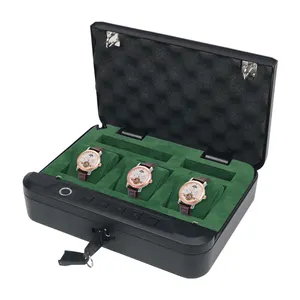 Hot Sale Keyword Fingerprint Safe Aluminium Alloy Storage Watch Box Hard Plastic Watch Case Only Box