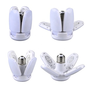 28 Wát LED Có Thể Gập Lại Nhà Để Xe Đèn Điều Chỉnh E27 Mini 4 + 1 Fan Blades Biến Dạng Bulb Hội Thảo Kho Chiếu Sáng Trần AC85-265V - Product Image 1