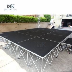 High Quality Ply Wood Panel Aluminum <b>Stage</b> <b>Platform</b> With White Skirt Foldable Outdoor Concert Use - Product Image 3