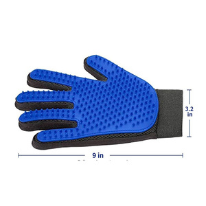 ถุงมือกำจัดขนสัตว์เลี้ยงอิมีอา 9 สีฟ้า เครื่องมือนวดสำหรับสุนัขและแมว - Product Image 1