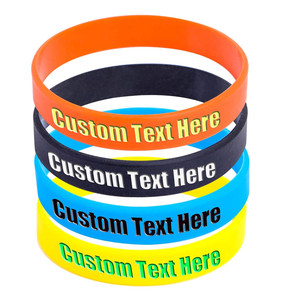 Meistverkaufte Fabrik-Anpassbare Logo-Gummiarmbänder mit Botschaft oder Logo Umweltfreundliches Silikon-Gummiarmband - Product Image 3