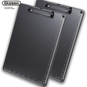 Glosen C1085 A4 Metal <strong>Clipboard</strong> Black Folder Student Writing Drawing Board Office Pad Thickened Rectangular - Product Image 1