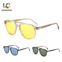 Lunettes de soleil unisexes tendance avec verres polarisés multicolores UV400 et monture en acétate faite à la main – Idéales pour la conduite et la décoration