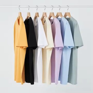 Venta al por mayor 100% algodón camiseta de ajuste de gran tamaño de los hombres logotipo impreso personalizado en blanco liso o negro - Product Image 2