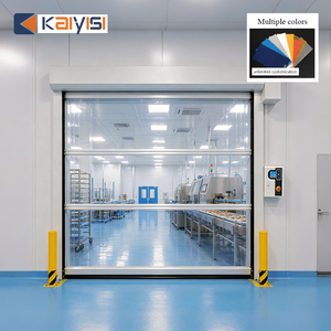 <span class=keywords><strong>Porte</strong></span> à enroulement rapide en PVC moderne, étanche et auto-réparable, avec cadre en acier inoxydable pour salle blanche et station de lavage automobile - Product Image 2