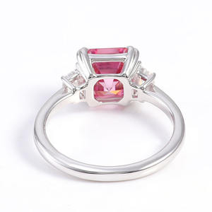 GRA Bague de mariage en or K 1-3 Carat Cut Rose Moissanite Cadeau d'anniversaire Bague haut de gamme pour petite amie Bague de bijoux en diamant - Product Image 5