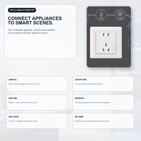 Prise murale intelligente QBCZ11LM Apple Home HomeKit Zigbee 1.2 10A 2500W avec contrôle à distance par application, minuterie et compteur d'énergie, type 86