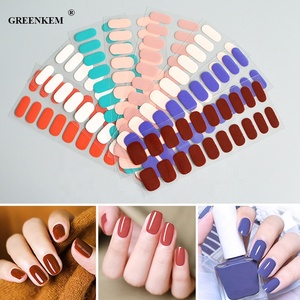 GREENKEM สติกเกอร์ติดเล็บเจล (Opp <span class=keywords><strong>Lite</strong></span>),สติ๊กเกอร์เล็บเจลครึ่งเล็บเคลือบ UV 2D เลอะในฤดูใบไม้ร่วงและฤดูหนาว - Product Image 3