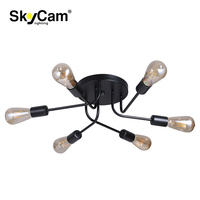 SkyCam OEM/ODM irrégulier Simple moderne salon monté en Surface plafonnier Art en fer