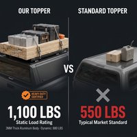 XINYI Expédition Rapide – Coque de Camper Tout-Terrain 4x4 en Aluminium Sans Perçage avec Fenêtre à Verrouillage pour Tacoma F150 RAM Topper