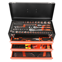 Ensemble d'outils à main à 3 niveaux avec 408 pièces, boîte à outils en métal portable pour la réparation et l'entretien domestique et automobile