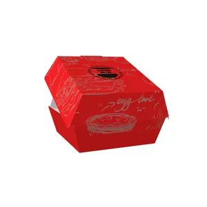 Logo personalizzato Design monouso ondulato, scatola di Hamburger e scatola di patatine fritte scatole di imballaggio in carta Kraft per Hamburger/