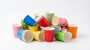 Gobelets en papier jetables à paroi simple de qualité alimentaire colorés pour boissons chaudes - Marque GS Graphics - Product Image 4