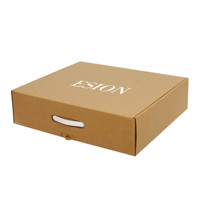 Emballage en carton ondulé personnalisé pour boîtes à papier d'ordinateur, design simple avec poignée