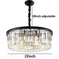 Lustre moderne en cristal, lampe suspendue au plafond
