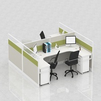 Poste de travail moderne pour 2, 4, 6, 8 ou 10 personnes, bureau modulaire en forme de L avec cloison, poste de travail de bureau modulaire