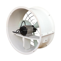 Ventilateurs à pression négative en plastique renforcé de fibre de verre de 350 mm et ventilateurs d'extraction industriels résistants à la corrosion et facilement disponibles