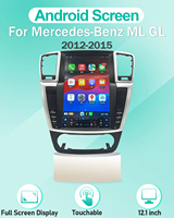 Écran de contrôle central de voiture 12,1/9,7 pouces, écran LCD HD amélioré, navigation GPS, radio, lecteur multimédia pour Mercedes-Benz ML/GL