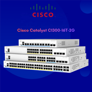 Commutateur Gigabit Cisco Catalyst 1300 C1300-16T-2G à 16 ports avec 2 ports SFP 1G pour liaisons montantes – Mise à niveau C1300-16T-2G pour <span class=keywords><strong>CBS350</strong></span>-16T-2G - Product Image 2
