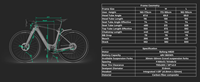 Cadre de vélo électrique gravel en fibre de carbone Hybridizer Rando, prêt à être assemblé avec moteur Bafang M820 et batterie haute capacité de 860 Wh