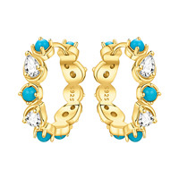 Boucles d'oreilles en argent sterling S925 plaqué or rose avec perle de culture d'eau de mer et zircon motif dessin animé, pour femme, classiques, fiançailles, simplicité, série non-argentée