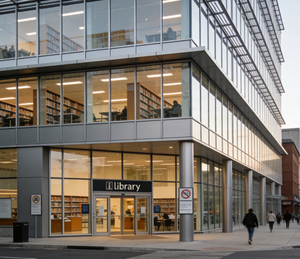 Diseño de Lujo con Muro Cortina de Vidrio, Estructura de Acero, Construcción Comercial, Biblioteca, Librería, Concesionario de Autos, Museo - Product Image 4