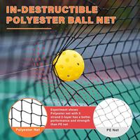 Jaring Pengganti Pickleball Luar Ruangan Standar 22ft X 2.52ft 40-lubang - Jaring Portabel Tugas Berat untuk Halaman Belakang & Lapangan