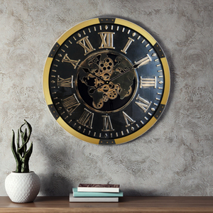 <span class=keywords><strong>Horloge</strong></span> <span class=keywords><strong>Murale</strong></span> Contemporaine en Métal à Aiguille Unique de 80cm, 31.5 Pouces, Art Déco Vintage, Grand Mécanisme <span class=keywords><strong>pour</strong></span> Salon - Product Image 6