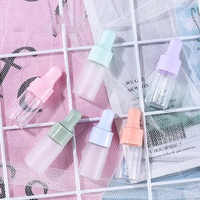 Botol Penetes Serum Kosmetik Silinder Buram, Wadah Penetes Minyak Esensial Sampel Kecil Kosong 1ml 2ml 3ml 5ml