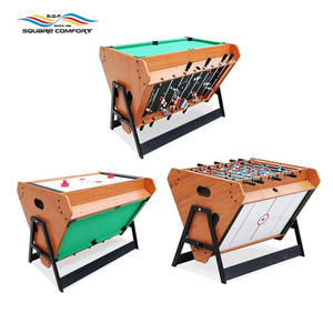 طاولة ألعاب متعددة فاخرة 3 في 1 من S.Q.F مع بلياردو وهوكي هوائي وكرة قدم - Product Image 2