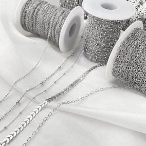 Chaînes en laiton vintage torsadées pour la fabrication de bijoux, accessoires de bijouterie en platine pour femmes, rallonges de collier et bracelets - Product Image 2