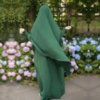 2023 Loriya Fashion : Nouvelle Arrivée, Khimar Fluide Une Couche, Robe Longue Hijab Musulmane, Haut Jilbab Abaya Maxi pour Femme