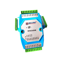 WP8024ADAM 8DI 4RO PLC modul Output Relay Input Digital Optocoupler terisolasi RS485 MODBUS RTU komunikasi WELLPRO