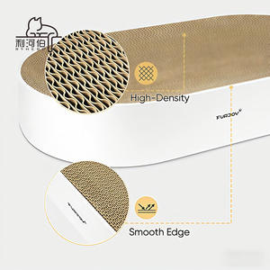 Camas para Gatos em Forma Oval Grande Arranhador para Gatos BB Flute Papel Corrugado Popular no Mercado Coreano - Product Image 4