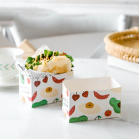 Offre Spéciale jetable Logo personnalisé imprimé en gros papier goutte d'oeuf sans BPA Hamburger Sandwich Boîte à lunch, Boîte à sandwich