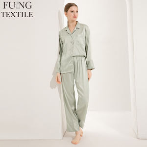 Fung 6001 Pijamas de Satén de Seda de Lujo Personalizados para Mujer Venta al por Mayor de Fábrica Conjuntos de Pijama Personalizados - Product Image 1