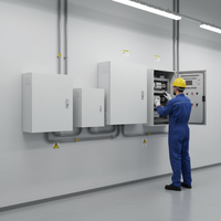 Boîtier de distribution électrique triphasé étanche 220V en acier inoxydable personnalisé par le fabricant pour usage industriel extérieur