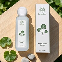 Kit de Soins Visage à la Centella Asiatica Fermentée : Nettoyant Apaisant, Réparateur et Hydratant, Hydrolat, Sérum, Crème et Masque de Boue