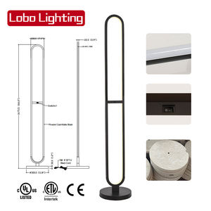 UL listing Hilton Homewood Suites โคมไฟตั้งพื้นสีดำด้านสำหรับห้องพักโรงแรมดีไซน์ร่วมสมัยพร้อมสวิตช์ - Product Image 5