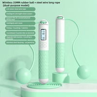 Corde à sauter électronique numérique lestée sans fil avec compteur, poignée ABS, charge Type-C, logo personnalisé, vitesse réglable, en PVC