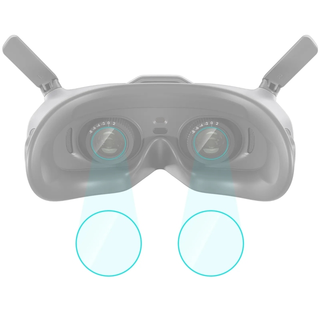 Camera Accessories for DJI Tempered Glass Goggles 2 2pcs PULUZ Goggles Lens Film