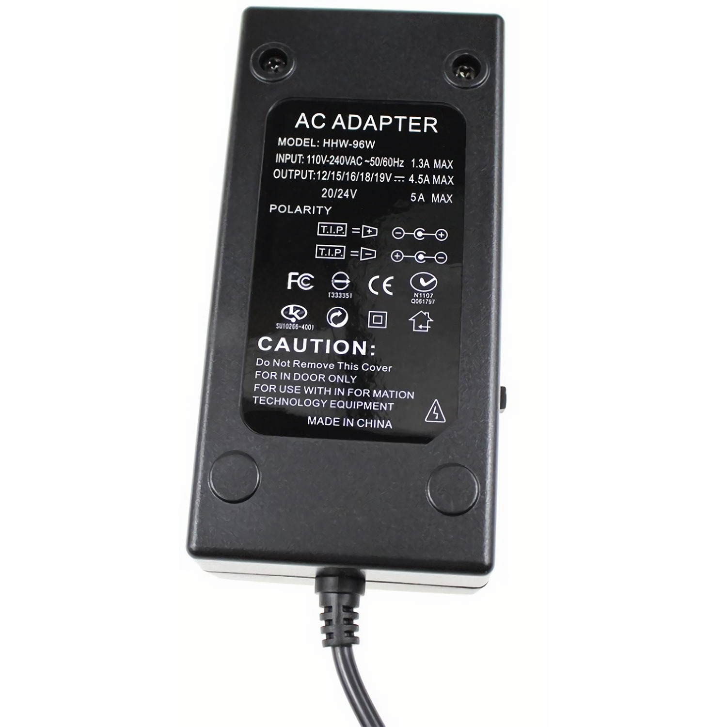 Alimentatore Universale Regolabile 12/24V 96W Adattatore Caricatore