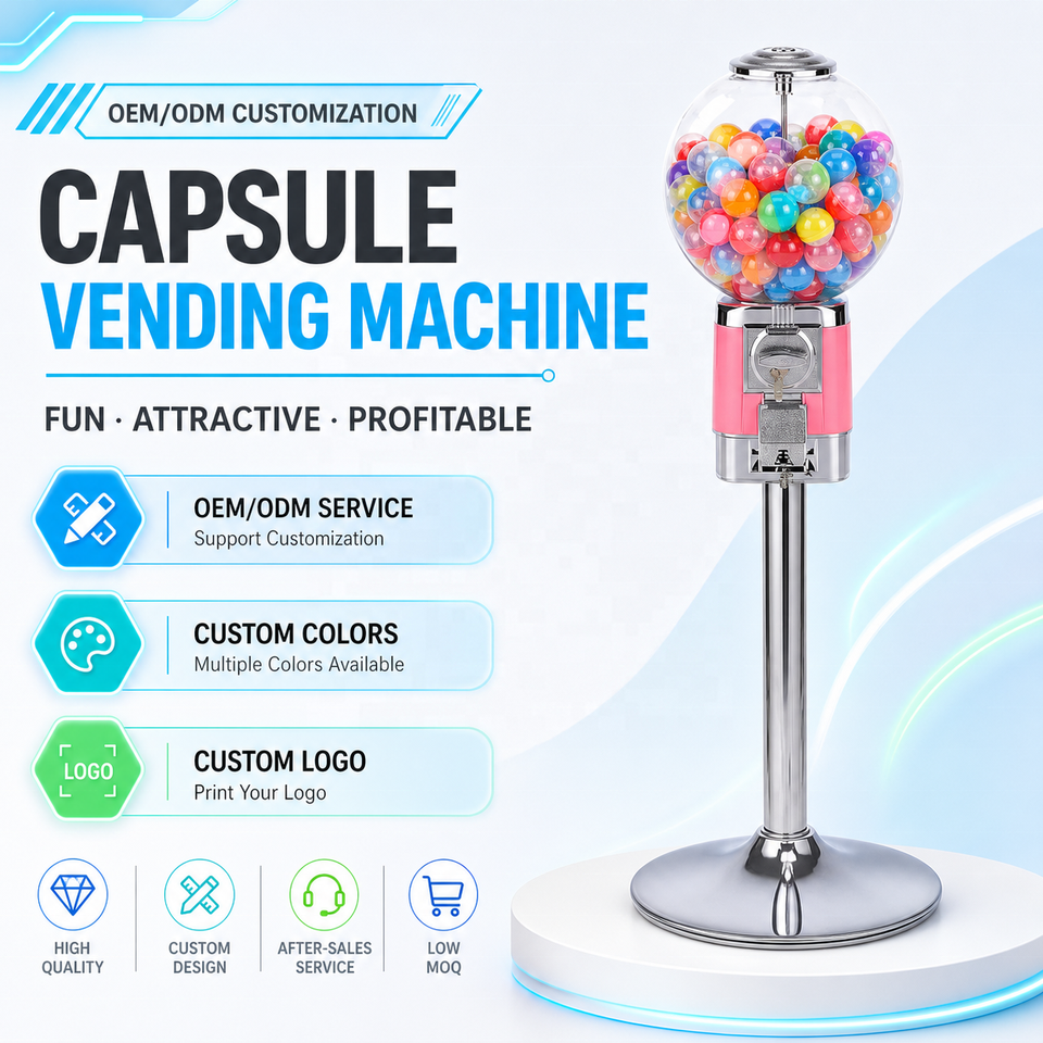 Simple Vending Machine Design Metal Gumball Vending Machine with Stand Coin and Token Operated ...