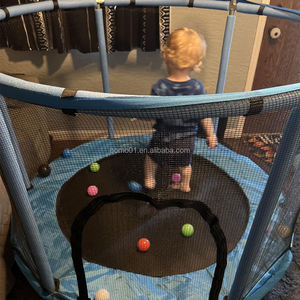 <span class=keywords><strong>Trampoline</strong></span> multifonctionnel Zoshine de 55 pouces pour enfants avec balançoire et filet, lit de rebond parent-enfant 6 en 1 avec accessoires interactifs - Product Image 3