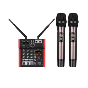 Consola mezcladora de audio mini DJ de 4 canales GJS con micrófono, MP3, Bluetooth para estudio en casa, transmisión en vivo. - Product Image 1