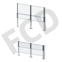 Balustrade en verre personnalisé main courante coupe-vent balustrade en verre rétractable pour l'extérieur thé café et restaurant